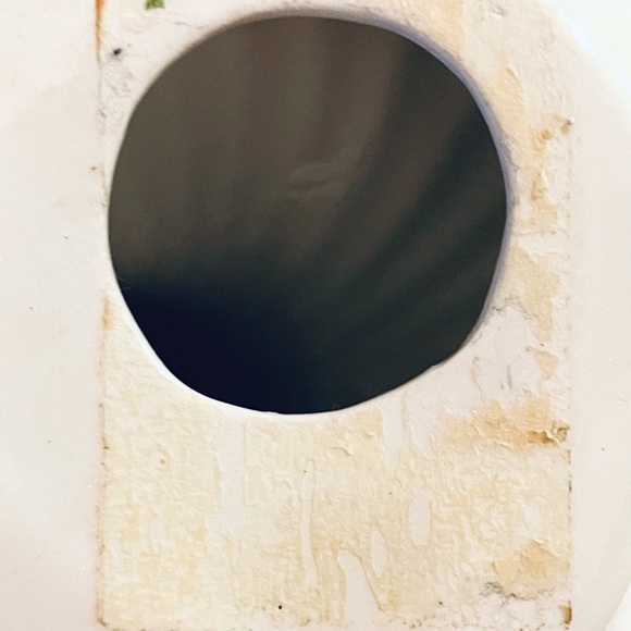 Vtg 1970's Ceramic Angel & Harp White 12" - Picture 5 of 5